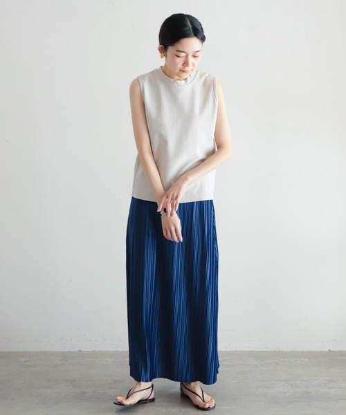 「NOMBRE IMPAIR」 プリーツスカート FREE ブルー レディース_画像7