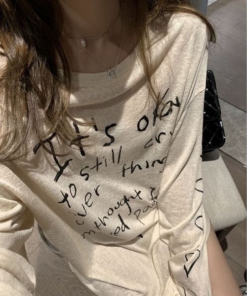 「Achic」 長袖ニット M アイボリー レディース_画像2