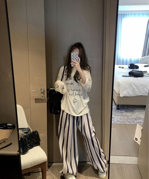 「Achic」 長袖ニット M アイボリー レディース_画像4