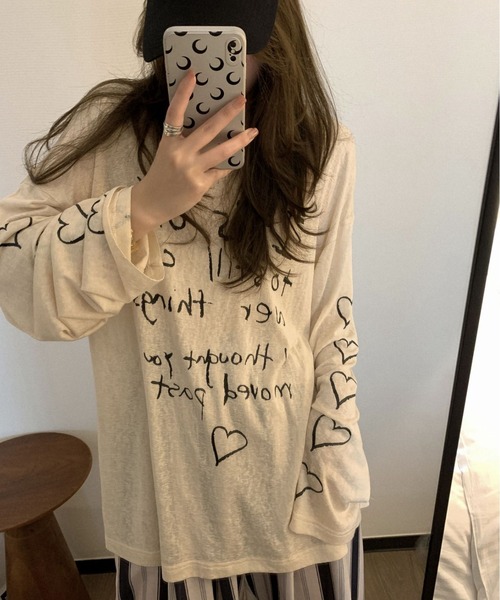 「Achic」 長袖ニット M アイボリー レディース_画像6