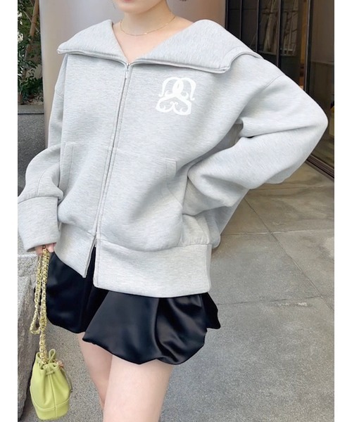 SNIDEL（スナイデル） ジップアップパーカー ONE SIZE グレー