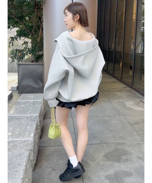 SNIDEL グレー パーカー ONE SIZE SNIDEL（スナイデル） ジップアップパーカー ONE SIZE グレー