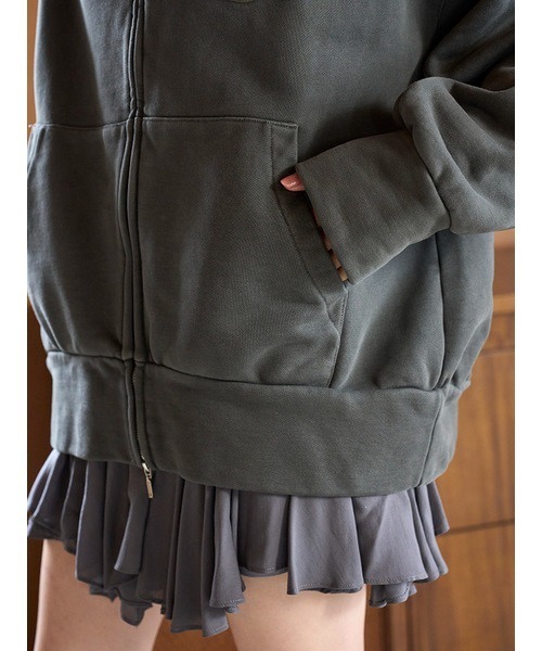 SNIDEL（スナイデル） ジップアップパーカー ONE SIZE グレー