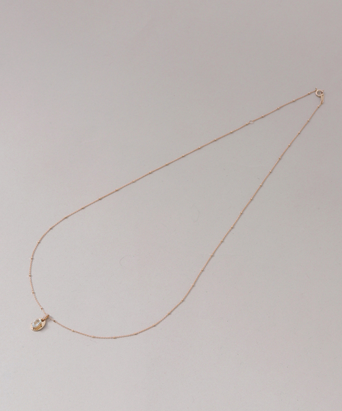ネックレス メレダイヤバチカングリーンアメジスト55cmネックレス K10 レディースの画像