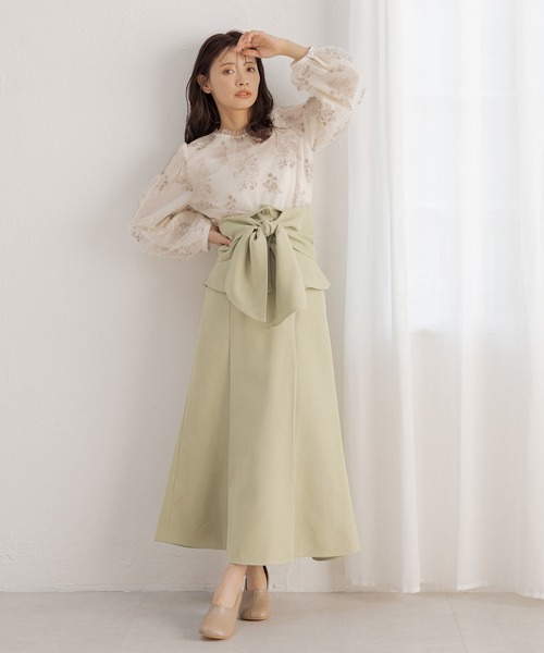 「mysty woman」 長袖ブラウス FREE ピンクベージュ レディース_画像4