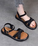 サンダル フラットサンダル ベルトサンダル 美...の詳細画像1
