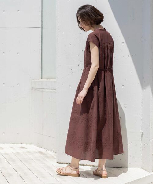 ワンピース インドコットン刺繍ワンピース「洗える」の画像