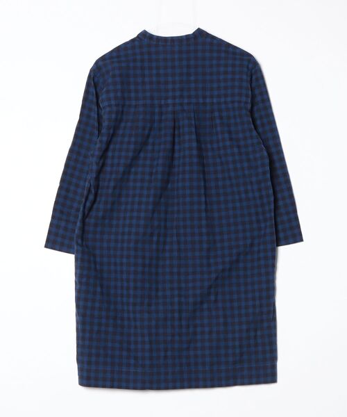 「Traditional Weatherwear」 チェック柄長袖ワンピース S ブルー レディース_画像2
