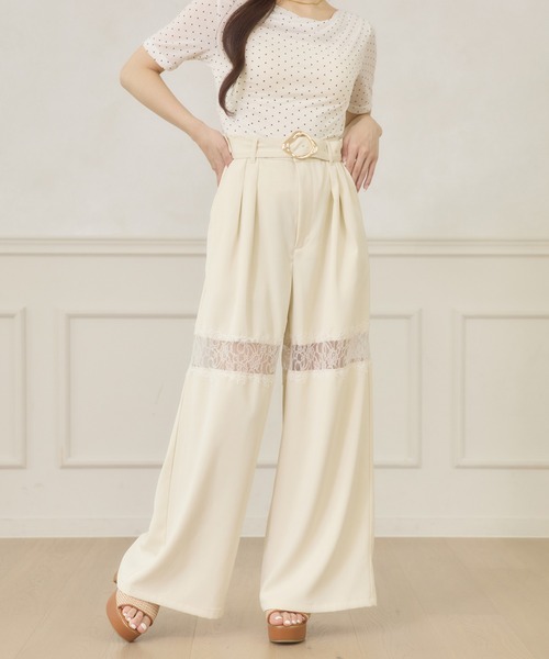 Ambre Neige（アンブルネージュ） ワイドパンツ スラックス パンツ