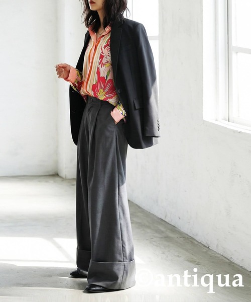 「antiqua」 長袖シャツ ONESIZE ピンク レディース_画像5
