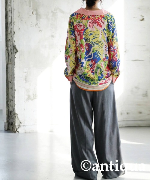 「antiqua」 長袖シャツ ONESIZE ピンク レディース_画像8