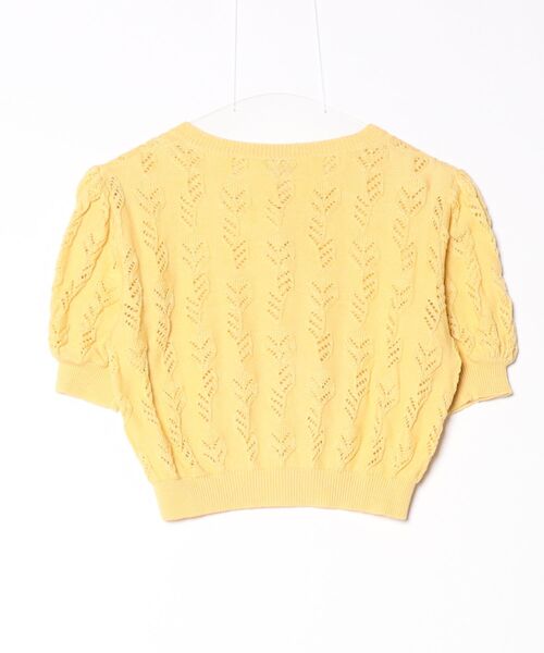 「RED VALENTINO」 ビジューニットカーディガン M イエロー レディース_画像2