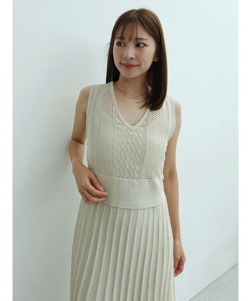 LAGUNAMOON（ラグナムーン） ワンピース 2WAYメッシュニットワンピース