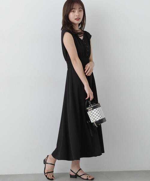 「PROPORTION BODY DRESSING」 ノースリーブワンピース MEDIUM カーキ レディース_画像7