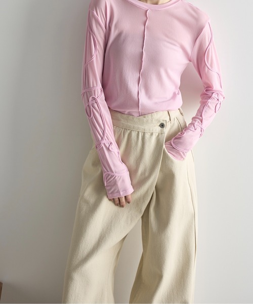 「THE YOn」 デニムパンツ S ライトブルー レディース_画像5