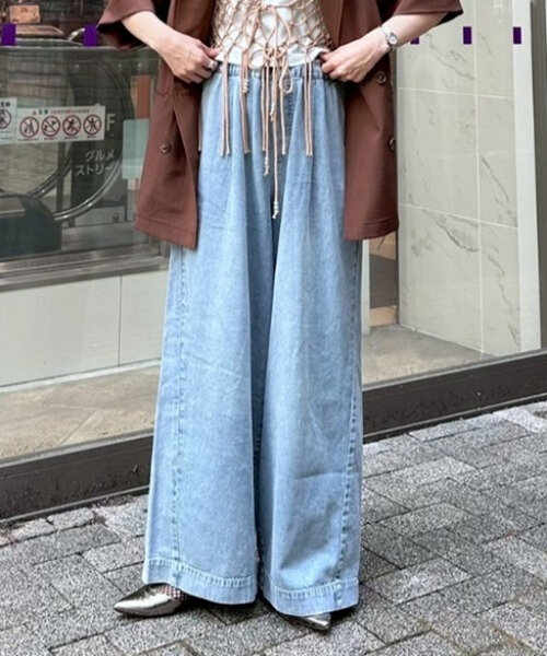 「CIAOPANIC TYPY」 デニムパンツ X-LARGE ブルー レディース_画像7