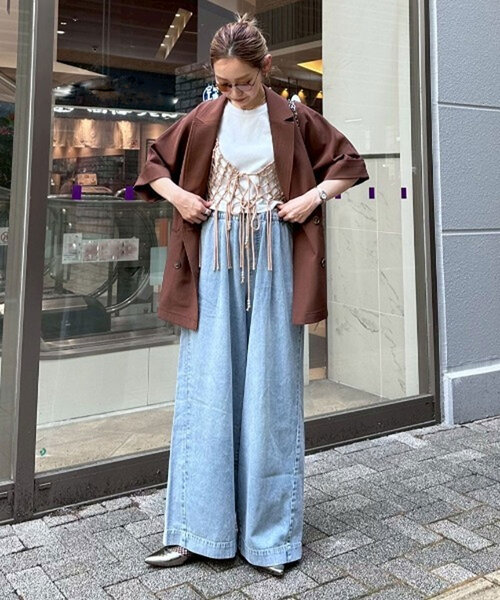 「CIAOPANIC TYPY」 デニムパンツ X-LARGE ブルー レディース_画像8