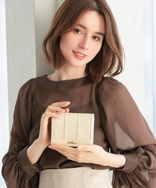 Clelia 財布 マルチカラー二つ折りミニ財布 レディース