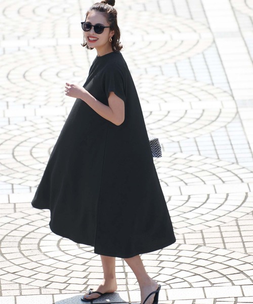 ワンピース エンボス加工半袖ワンピース 正規激安