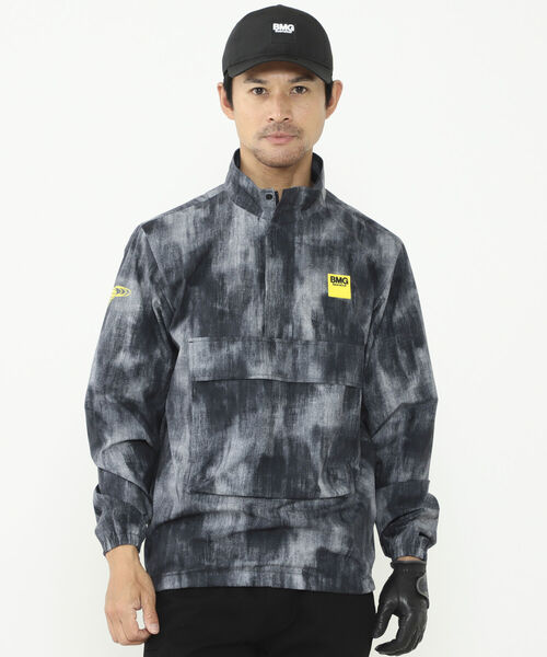 ジャケット ブルゾン <MEN>BEAMS GOLF ORANGE LABEL / ストーンウォッシュ柄 ハーフジップ ブルゾン ジャケット ブルゾン <MEN>BEAMS GOLF ORANGE LABEL / ストーンウォッシュ柄 ハーフジップ ブルゾン