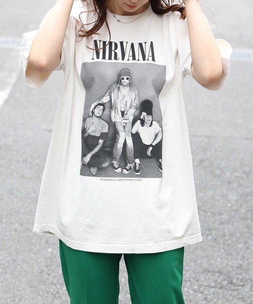 Right-on（ライトオン） tシャツ ヴィンテージ加工バンドT メンズ
