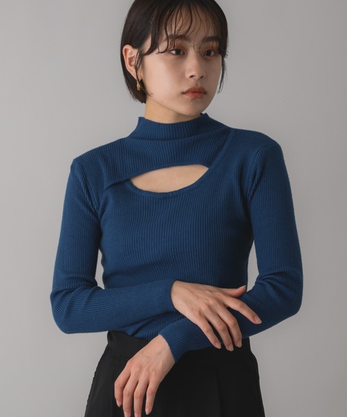 ⭐️GlamLips CUT-OUT スリーブ タートル ニット⭐️ネット完売カラー ⭐️GlamLips CUT-OUT スリーブ タートル ニット⭐️ネット完売