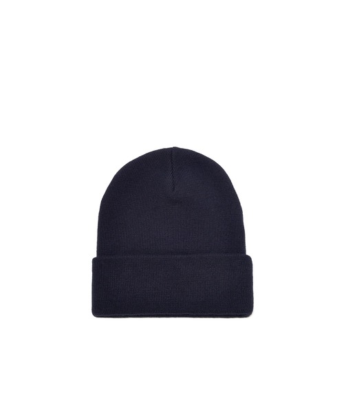 【まに。】ニットキャップ（ネイビー） MSML ニット帽 ニットキャップ EMBROIDERY KNIT BEANIE メンズ