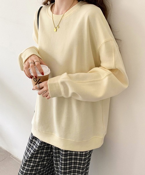 トレーナー スウェット ドロップショルダーゆるスウェット レディース