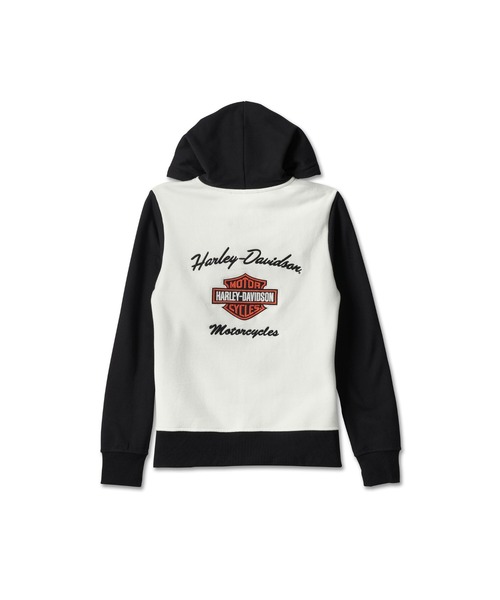 パーカー スペシャルバー＆シールドジップフロントパーカー レディース Harley Davidson パーカー スペシャルバー＆シールドジップ