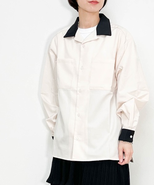 シャツ オープンカラークレリックシャツ レディース メンズ : ZOZOTOWN