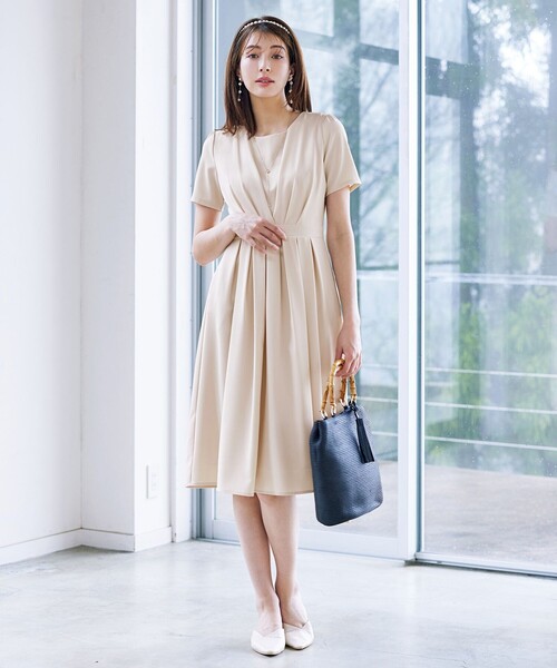 Tiaclasse ワンピース タックフレアワンピース : ZOZOTOWN Yahoo!店