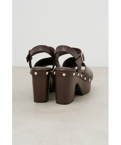 AZUL BY MOUSSY サンダル CHUNKY HEEL STUDS SANDALS/チャンキー