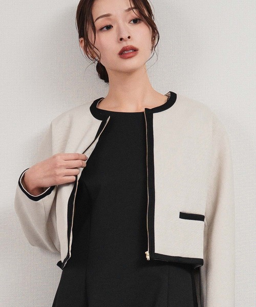 Flolia（フロリア） セットアップ バイカラーラインノーカラー