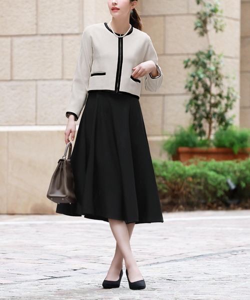 Flolia（フロリア） セットアップ バイカラーラインノーカラー