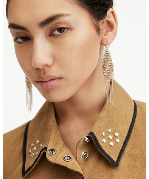 ALLSAINTS（オールセインツ） ピアス LUCILA FRINGED CHAIN EARRINGS