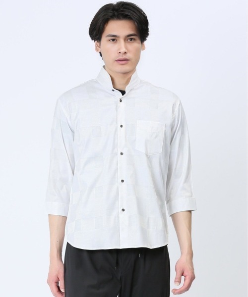 【新品タグ付】Tokuko 1er Vol 襟付きシャツ ハート 9号 TAKA-Q（タカキュー） シャツ 「ストレッチ」タカキュー ドビー