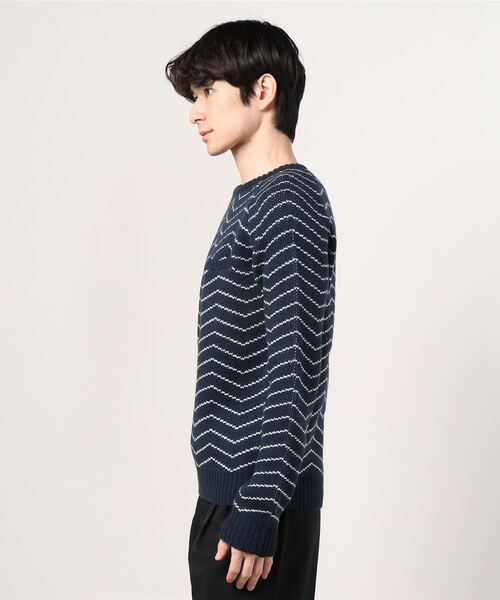 Saturdays NYC セーター ニット Keith Zig Zag Knit Jacquard