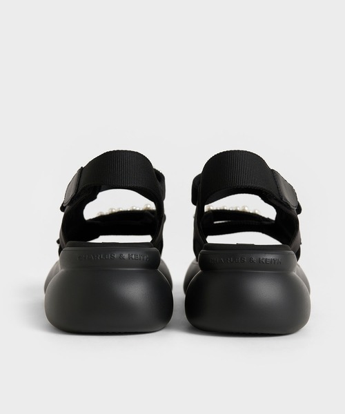CHARLES ＆ KEITH サンダル ビーズドストラップスポーツサンダル