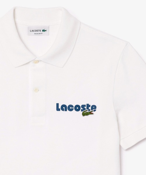 セブンイレブン 冬ギフト 2025 LACOSTE ポロシャツ ネームプリントウォッシュドポロシャツ トップス