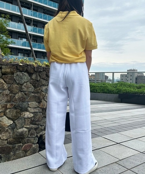 LACOSTE ポロシャツ ネームプリントウォッシュドポロシャツ
