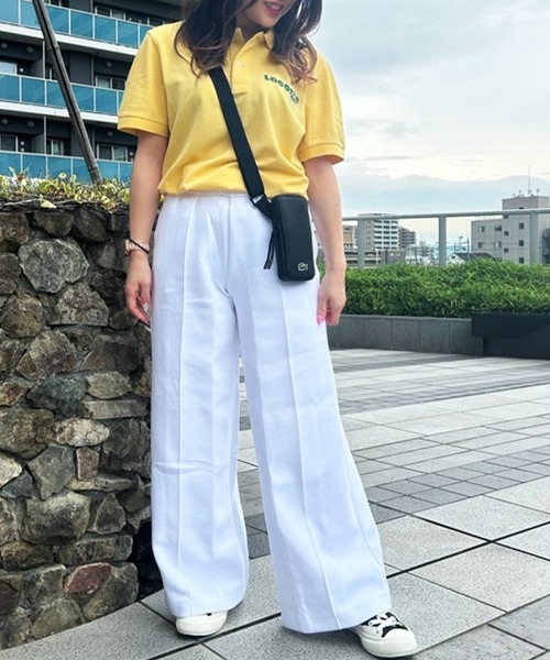新品 未使用 ラコステ LACOSTE ネームプリント ポロシャツ 半袖 ㉙ LACOSTE ポロシャツ ネームプリントウォッシュドポロシャツ