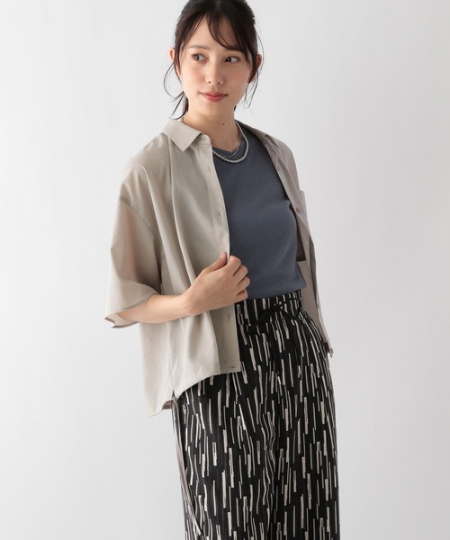 ブラウス シャツ ウエストドロスト半袖シャツ レディース kutir ブラウス シャツ 半袖アソートドロストリボンシャツ