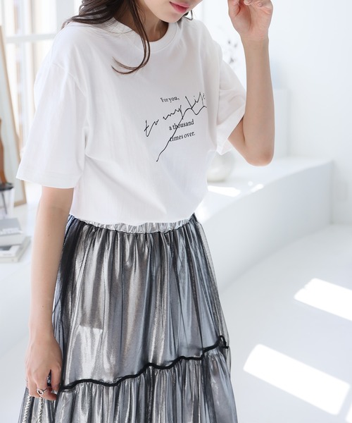 Girly Doll tシャツ レタリングロゴプリントTシャツ レディース