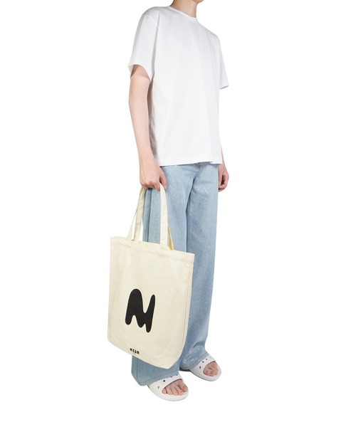 MSGM トートバッグ 「New」”TheMwave” ロゴトートバッグ「Japan