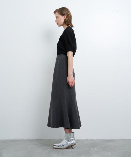 LANVIN en Bleu スカート ダブルフェイスニットスカート : ZOZOTOWN