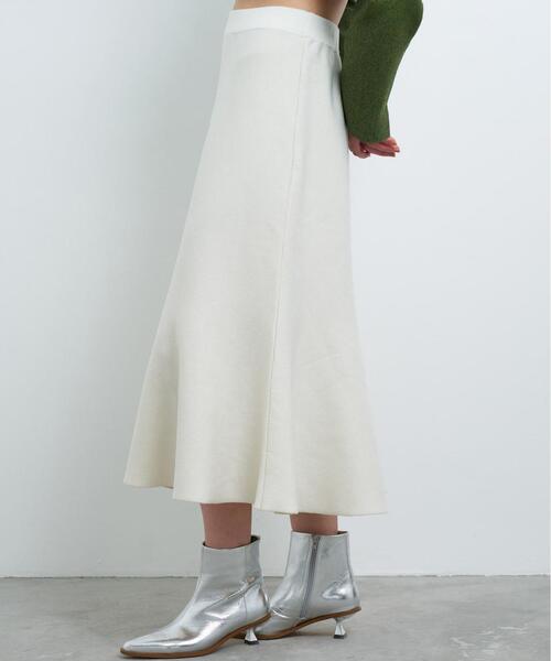 【新品タグ付】アダバット ニットスカート 白 L 定価29700円 LANVIN en Bleu スカート ダブルフェイスニットスカート : ZOZOTOWN