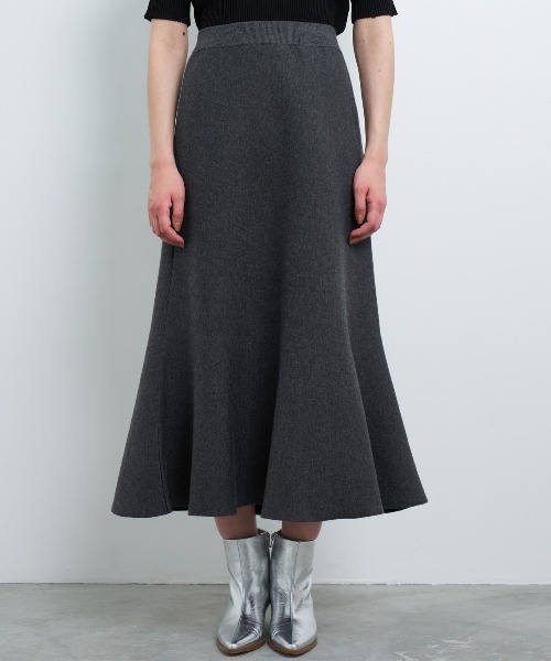 LANVIN en Bleu スカート ダブルフェイスニットスカート : ZOZOTOWN