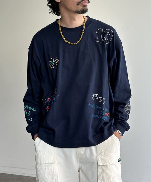 CPCM tシャツ 落書き刺繍ロンT レディース メンズ : ZOZOTOWN Yahoo!店