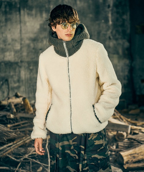 glamb（グラム） コート ジャケット Big Hood Boa Jacket / ビッグ