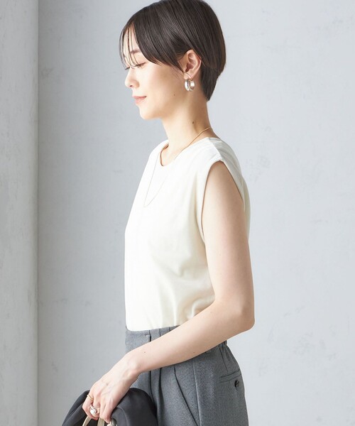 SHIPS タンクトップ ノースリーブ 「手洗い可能」前後 2WAY